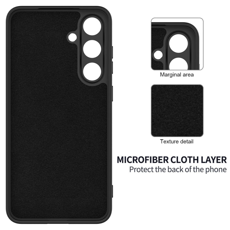 For Samsung Galaxy S25+ 5G Solid Color Liquid Silicone Dropproof Full Coverage Phone Case(Black)