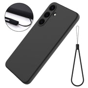 For Samsung Galaxy S25+ 5G Solid Color Liquid Silicone Dropproof Full Coverage Phone Case(Black)