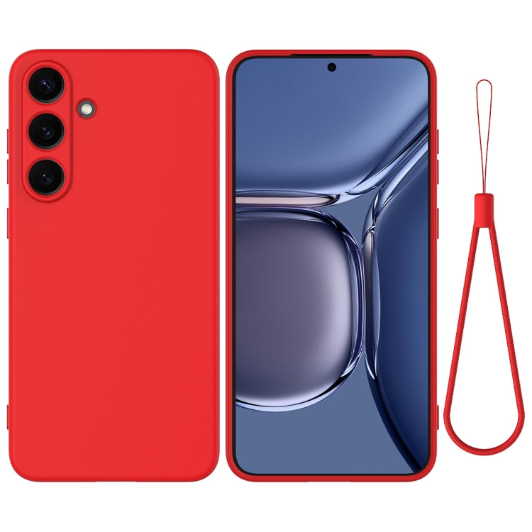 For Samsung Galaxy S25+ 5G Color Liquid Silicone Phone Case(Red)