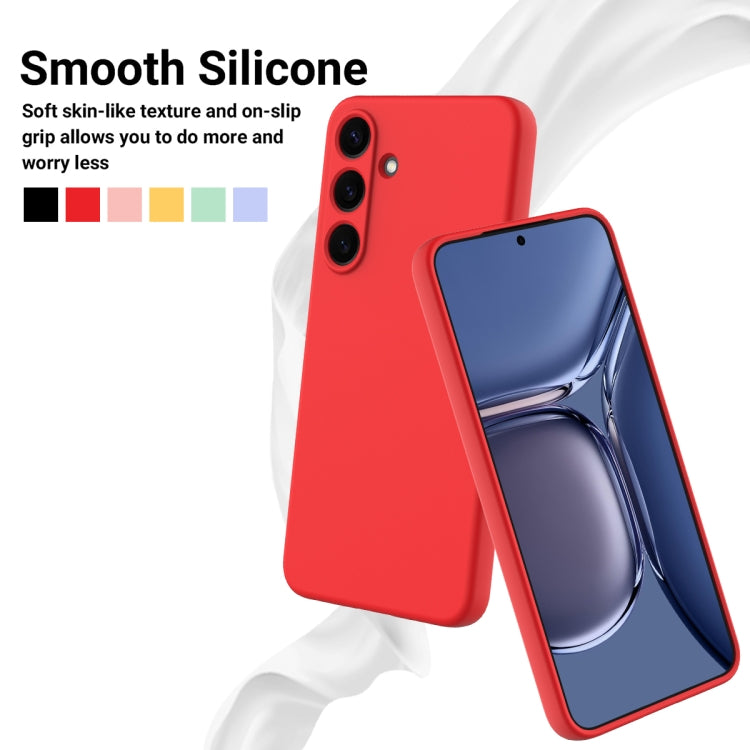 For Samsung Galaxy S25+ 5G Color Liquid Silicone Phone Case(Red)