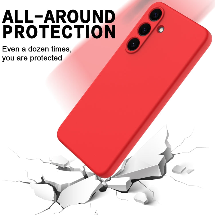 For Samsung Galaxy S25+ 5G Color Liquid Silicone Phone Case(Red)