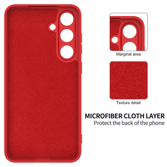 For Samsung Galaxy S25+ 5G Color Liquid Silicone Phone Case(Red)