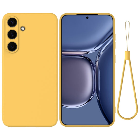 For Samsung Galaxy S25+ 5G Color Liquid Silicone Phone Case(Yellow)