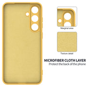 For Samsung Galaxy S25+ 5G Color Liquid Silicone Phone Case(Yellow)