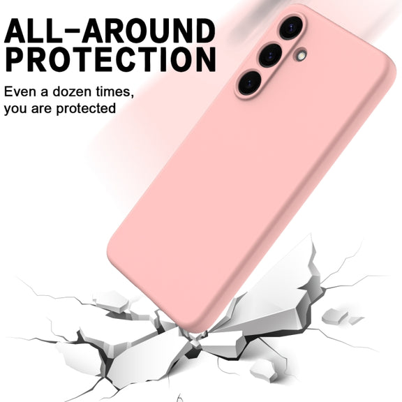 For Samsung Galaxy S25+ 5G Color Liquid Silicone Phone Case(Pink)