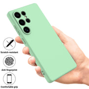 For Samsung Galaxy S25 Ultra Color Liquid Silicone Phone Case(Green)
