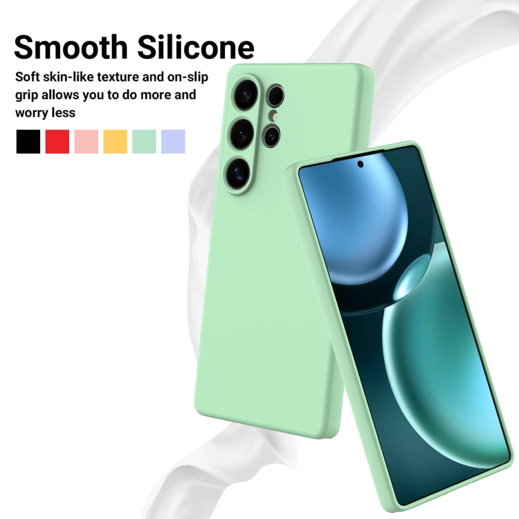 For Samsung Galaxy S25 Ultra Color Liquid Silicone Phone Case(Green)