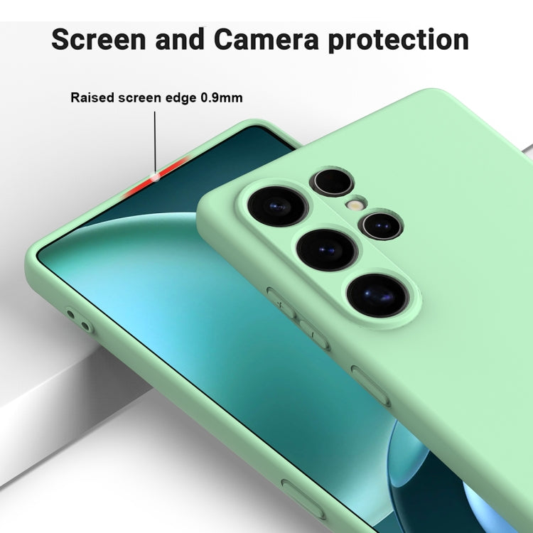 For Samsung Galaxy S25 Ultra Color Liquid Silicone Phone Case(Green)