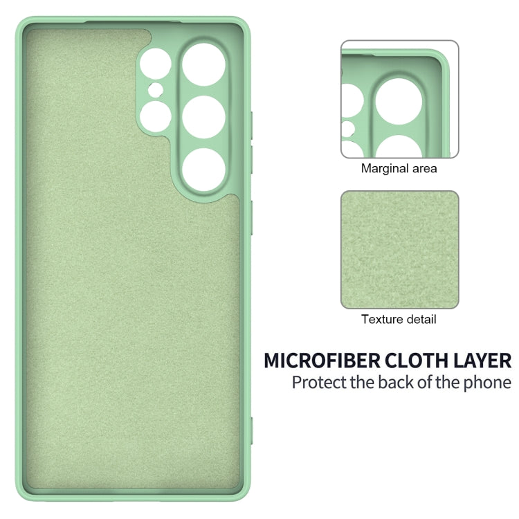 For Samsung Galaxy S25 Ultra Color Liquid Silicone Phone Case(Green)