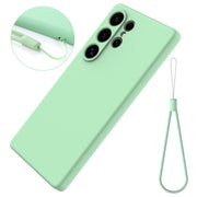 For Samsung Galaxy S25 Ultra Color Liquid Silicone Phone Case(Green)