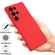 For Samsung Galaxy S25 Ultra Color Liquid Silicone Phone Case(Red)