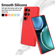 For Samsung Galaxy S25 Ultra Color Liquid Silicone Phone Case(Red)