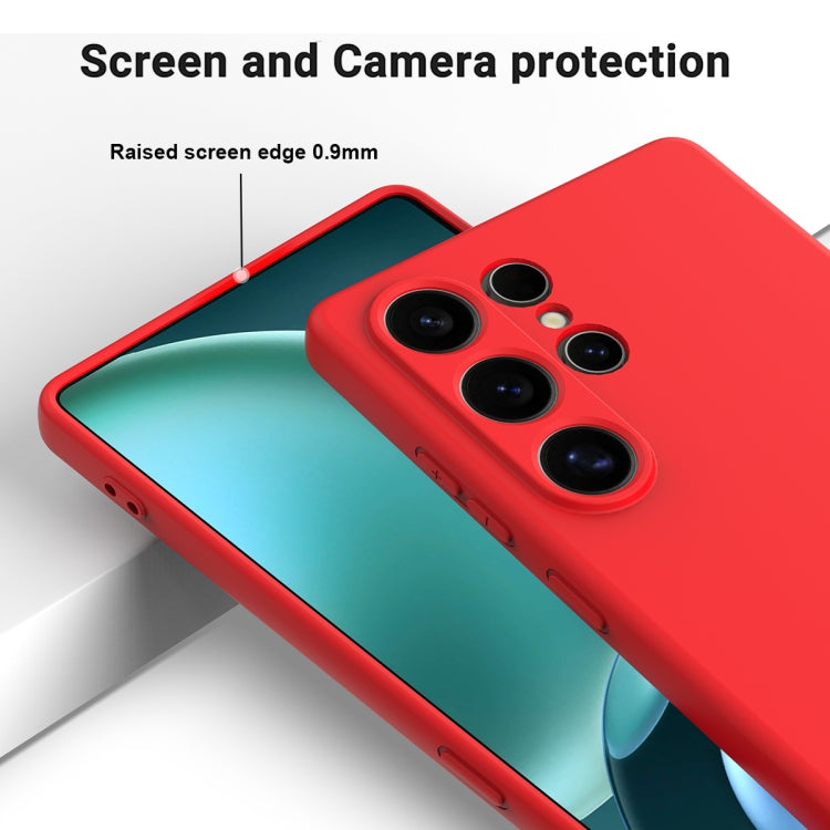 For Samsung Galaxy S25 Ultra Color Liquid Silicone Phone Case(Red)