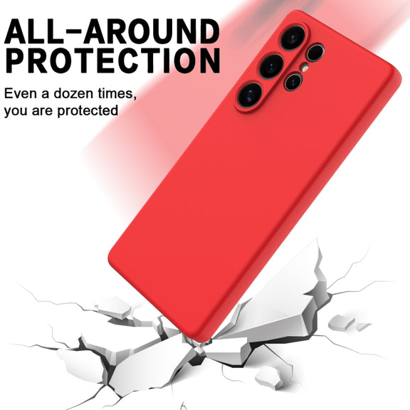 For Samsung Galaxy S25 Ultra Color Liquid Silicone Phone Case(Red)