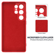 For Samsung Galaxy S25 Ultra Color Liquid Silicone Phone Case(Red)