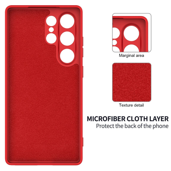 For Samsung Galaxy S25 Ultra Color Liquid Silicone Phone Case(Red)