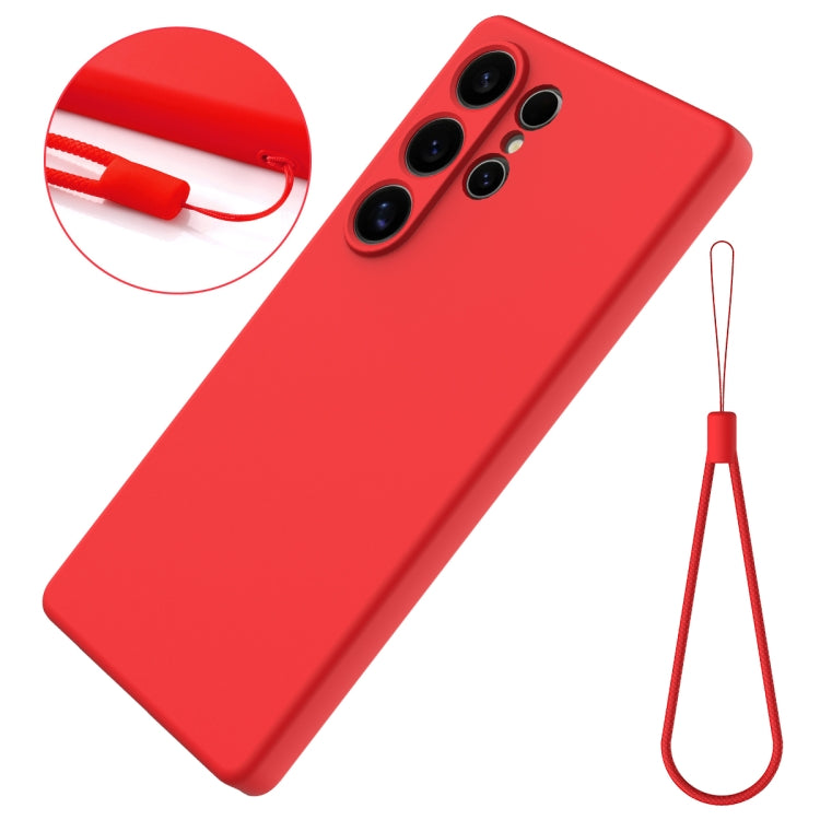 For Samsung Galaxy S25 Ultra Color Liquid Silicone Phone Case(Red)