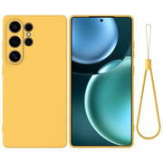 For Samsung Galaxy S25 Ultra Color Liquid Silicone Phone Case(Yellow)