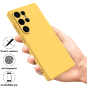 For Samsung Galaxy S25 Ultra Color Liquid Silicone Phone Case(Yellow)