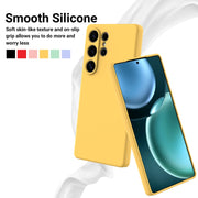 For Samsung Galaxy S25 Ultra Color Liquid Silicone Phone Case(Yellow)