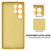 For Samsung Galaxy S25 Ultra Color Liquid Silicone Phone Case(Yellow)