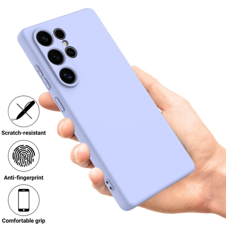 For Samsung Galaxy S25 Ultra Color Liquid Silicone Phone Case(Purple)