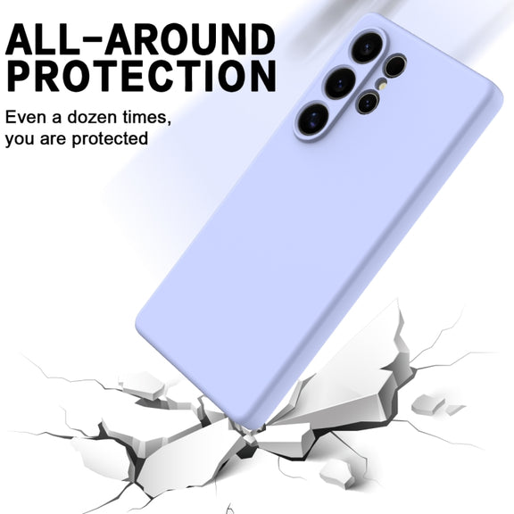 For Samsung Galaxy S25 Ultra Color Liquid Silicone Phone Case(Purple)