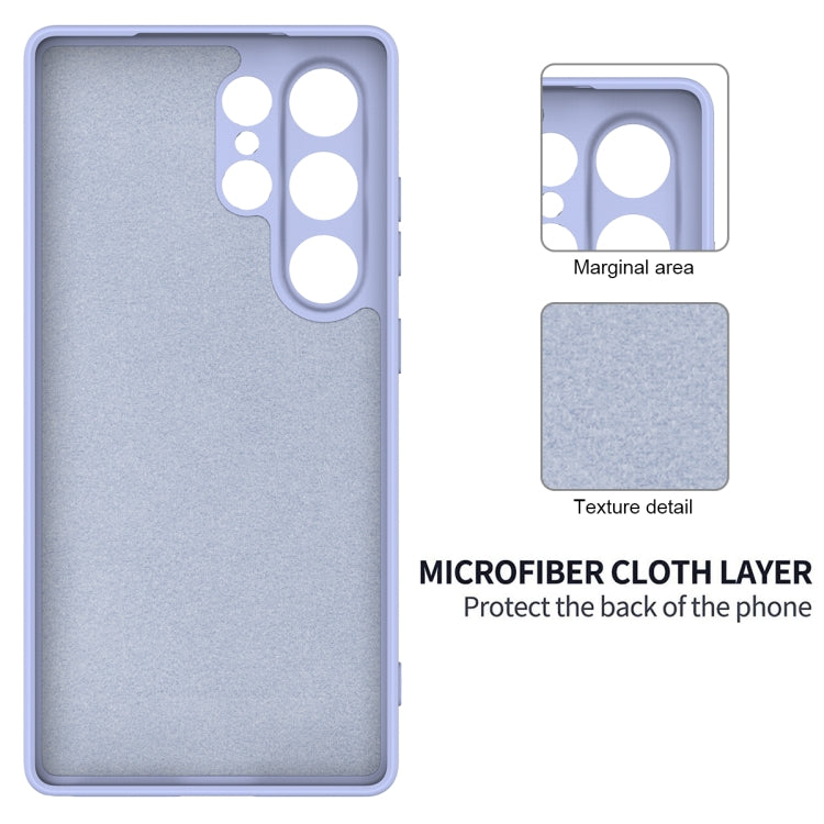 For Samsung Galaxy S25 Ultra Color Liquid Silicone Phone Case(Purple)