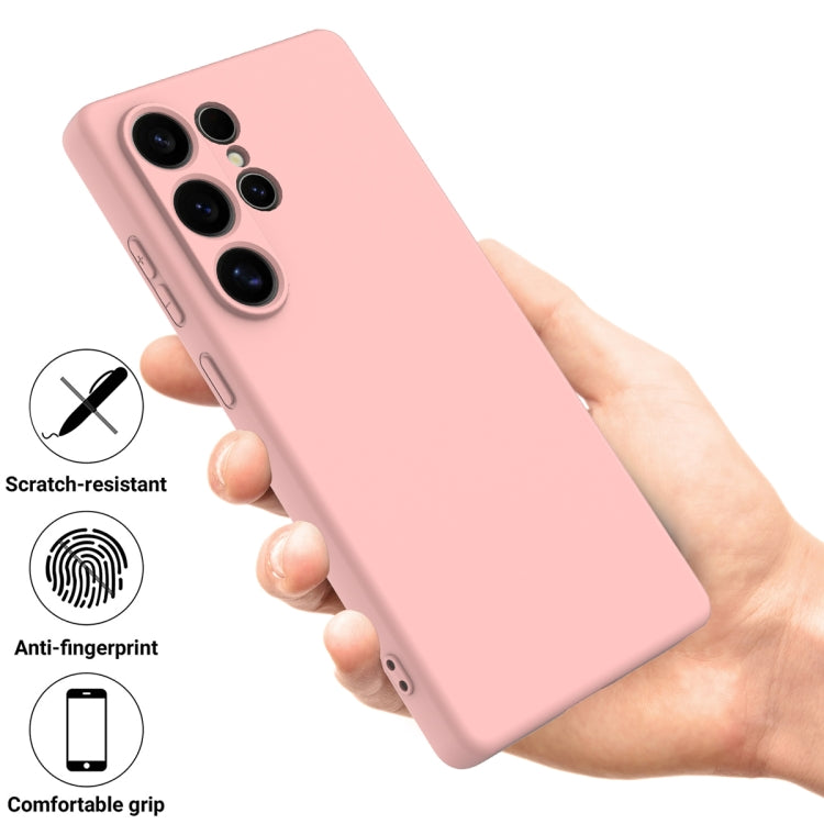 For Samsung Galaxy S25 Ultra Color Liquid Silicone Phone Case(Pink)
