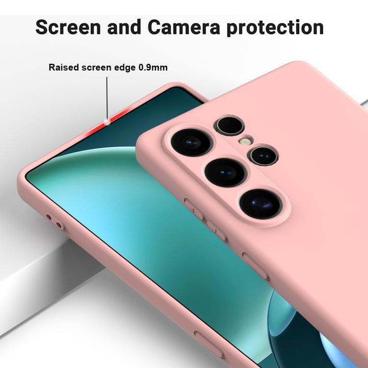 For Samsung Galaxy S25 Ultra Color Liquid Silicone Phone Case(Pink)