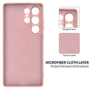 For Samsung Galaxy S25 Ultra Color Liquid Silicone Phone Case(Pink)