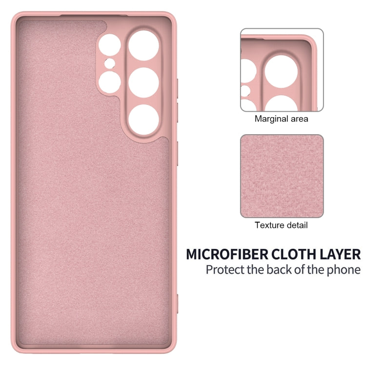 For Samsung Galaxy S25 Ultra Color Liquid Silicone Phone Case(Pink)