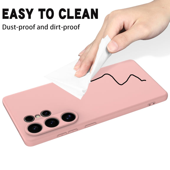 For Samsung Galaxy S25 Ultra Color Liquid Silicone Phone Case(Pink)