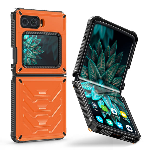 For Motorola Razr 2022 All-inclusive Shockproof Folding Phone Case(Orange)