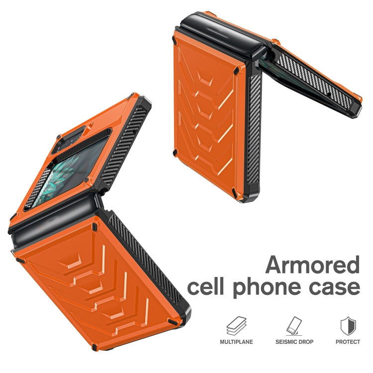For Motorola Razr 2022 All-inclusive Shockproof Folding Phone Case(Orange)