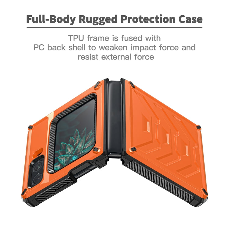 For Motorola Razr 2022 All-inclusive Shockproof Folding Phone Case(Orange)