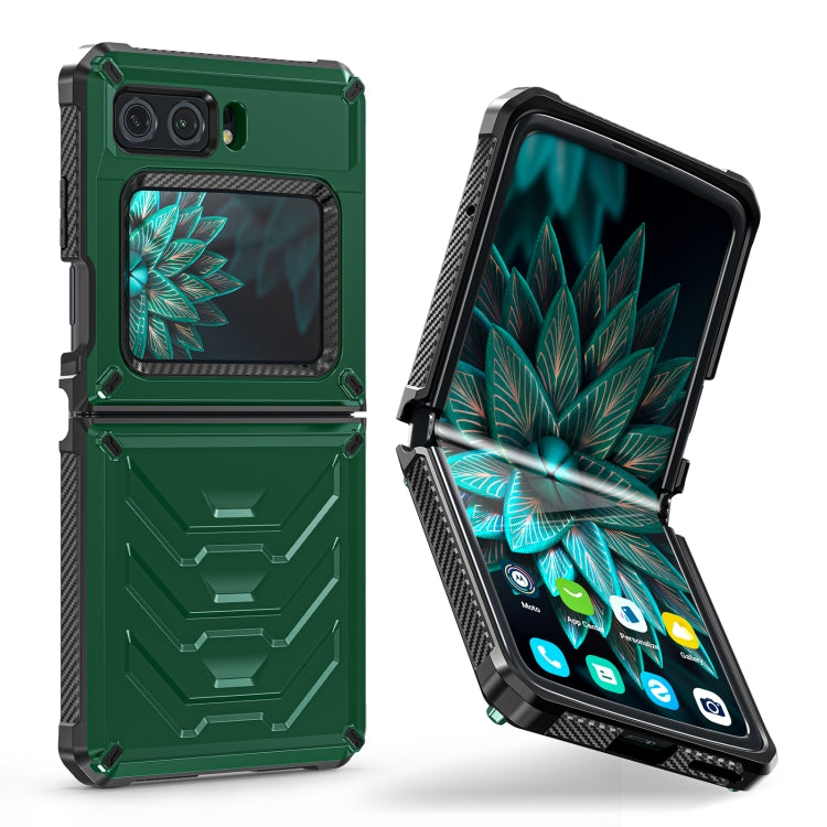 For Motorola Razr 2022 All-inclusive Shockproof Folding Phone Case(Army Green)