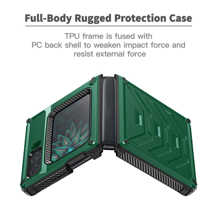 For Motorola Razr 2022 All-inclusive Shockproof Folding Phone Case(Army Green)