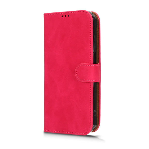For Blackview BV7200 Skin Feel Magnetic Flip Leather Phone Case(Rose Red)