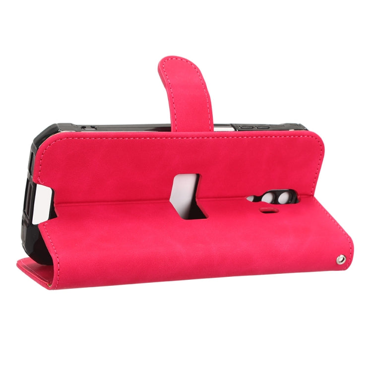 For Blackview BV7200 Skin Feel Magnetic Flip Leather Phone Case(Rose Red)