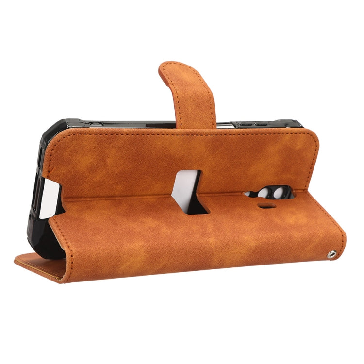 For Blackview BV7200 Skin Feel Magnetic Flip Leather Phone Case(Brown)
