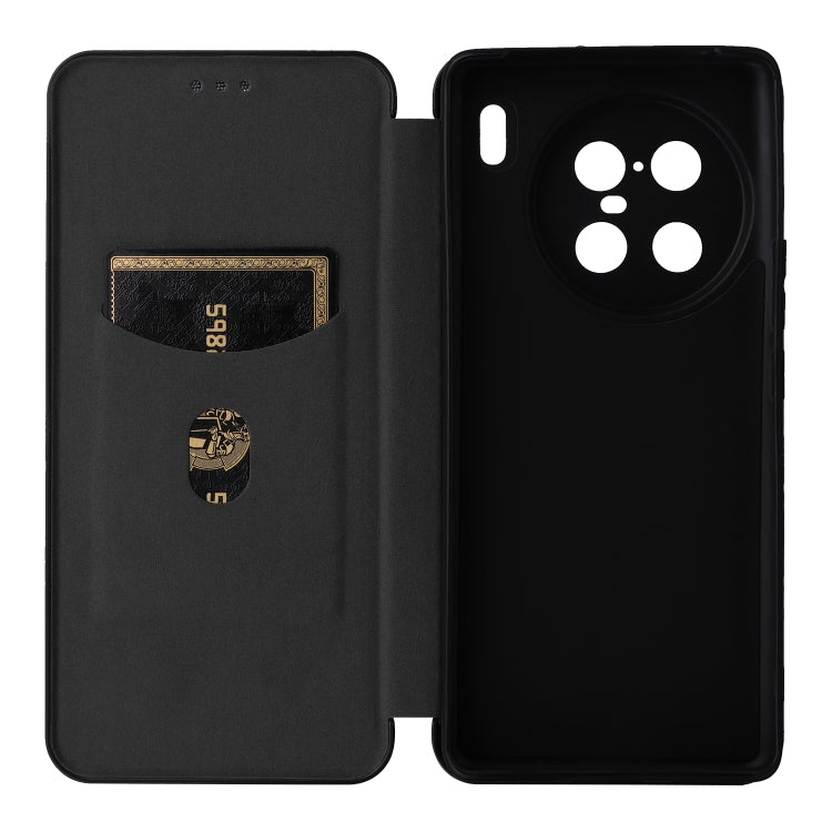 For vivo X90 Pro+ 5G Carbon Fiber Texture Flip Leather Phone Case(Black)