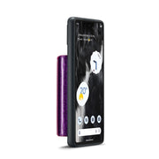 For Google Pixel 7 DG.MING M3 Series Glitter Powder Card Bag Leather Case(Dark Purple)