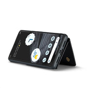 For Google Pixel 7 Pro DG.MING M3 Series Glitter Powder Card Bag Leather Case(Black)