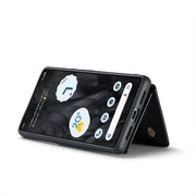 For Google Pixel 8 Pro DG.MING M3 Series Glitter Powder Card Bag Leather Case(Black)