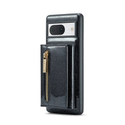 For Google Pixel 8 DG.MING M3 Series Glitter Powder Card Bag Leather Case(Black)