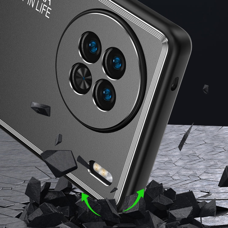 For vivo X90 Pro Frosted Metal Phone Case(Silver)