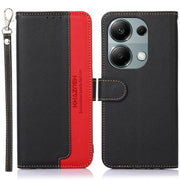 For Xiaomi Redmi Note 13 4G KHAZNEH Litchi Texture Leather RFID Phone Case(Black)