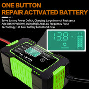 Motorcycle / Car Battery Smart Charger with LCD Screen, Plug Type:US Plug