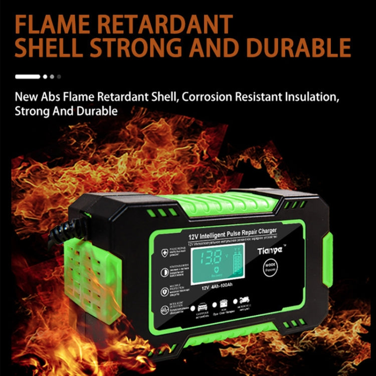 Motorcycle / Car Battery Smart Charger with LCD Screen, Plug Type:US Plug